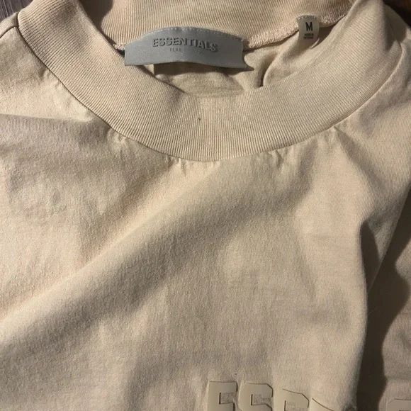 Essentials Tan Short Sleeve Tee Casual Style - Picture 2 of 5